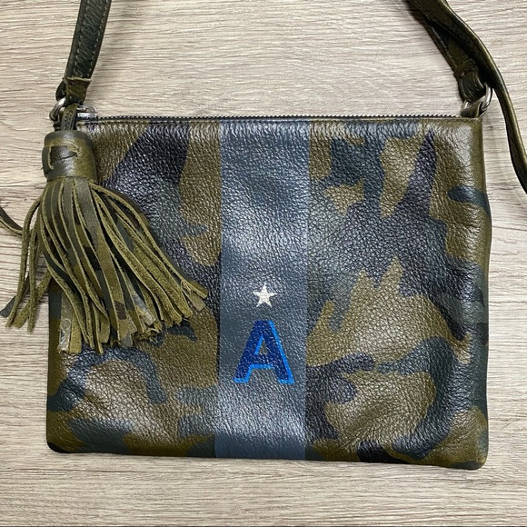Not Rational Hand Painted Crossbody Camo Bag - A - Picture 1 of 6